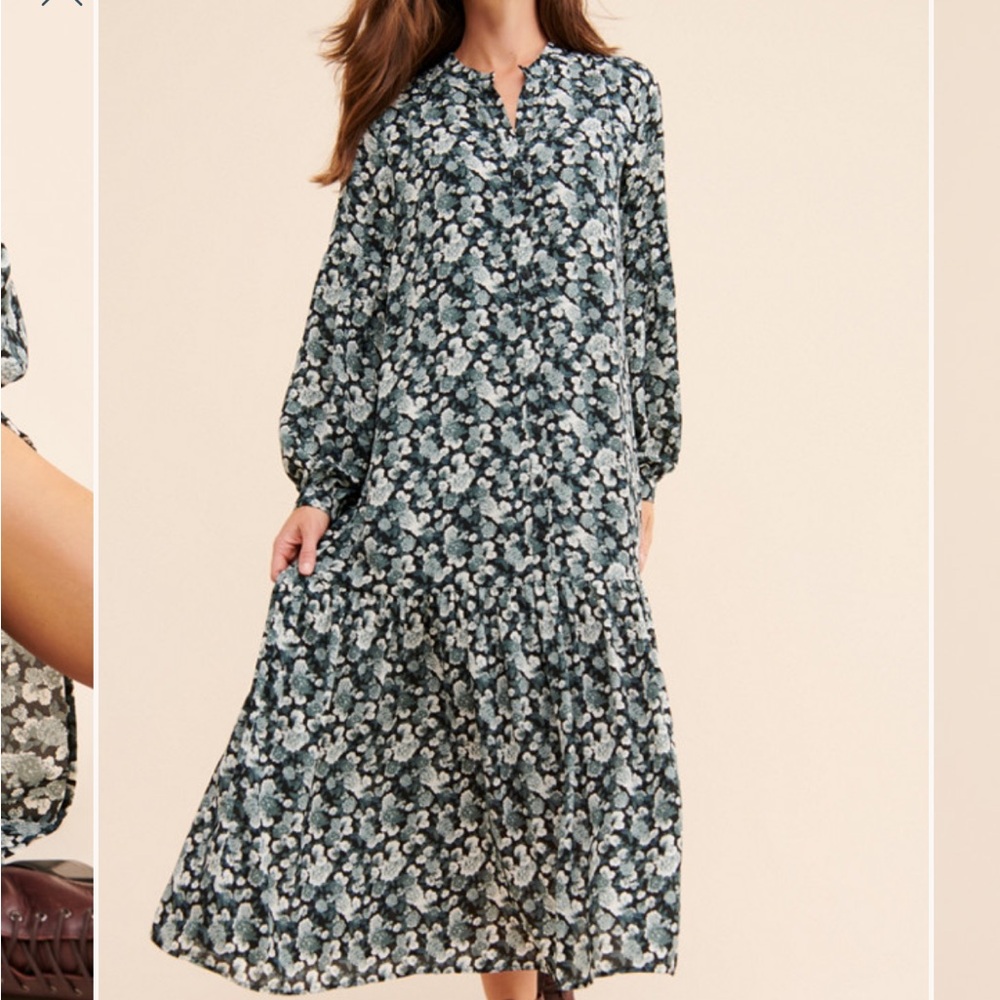 Just Female Black and White Ruffled Tiered Sundress